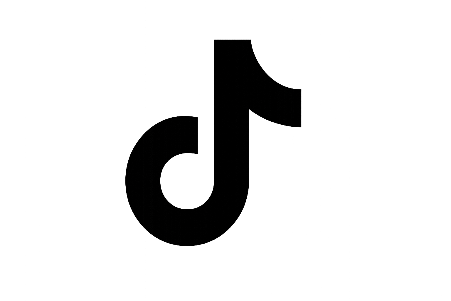 logo di tiktok, nero senza sfondo